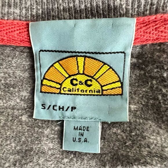 C&C California Gray and Black Sweatshirt Small EUC - Picture 6 of 8